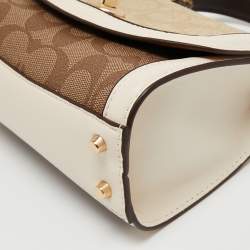 Coach Multicolor Signature Canvas and Leather Micro Top Handle Bag