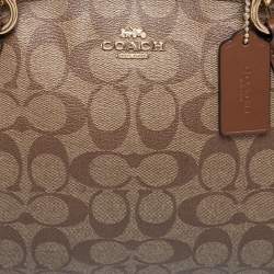مملوكة مسبقًا Coach Beige Monogram Canvas Small Kelsey Satchel