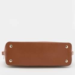 Pre Owned Coach Beige/Tan Signature Coated Canvas and Leather Sierra Satchel