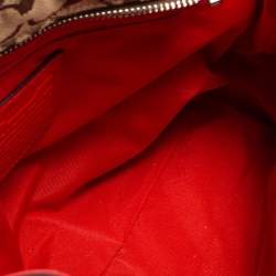 Pre Owned Coach Beige/Orange Signature Canvas and Leather Hampton Tote