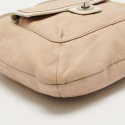 Coach Light Beige/White Leather Penelope Hobo
