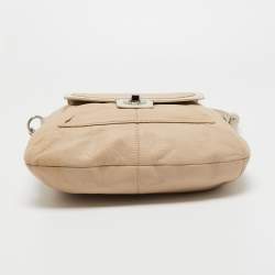 Coach Light Beige/White Leather Penelope Hobo