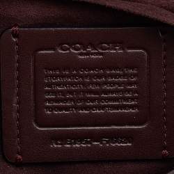 Coach Brown/Black Signature Canvas and Leather Tilly Top Handle Bag
