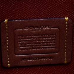 Pre Owned Coach Beige/Brick Red Coated Canvas and Leather Willow Shoulder Bag
