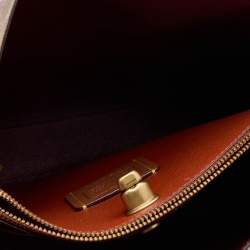 Pre Owned Coach Beige/Brick Red Coated Canvas and Leather Willow Shoulder Bag