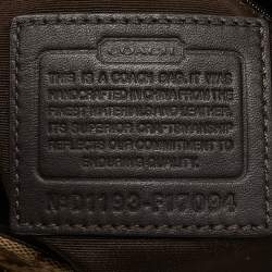 Pre Owned Coach Beige/Brown Signature Canvas and Leather Soho Lynn Hobo