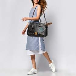 Pre Owned Coach Black Leather Swagger Carryall Tote