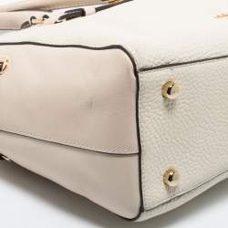 Pre Owned Coach White Leather Swagger Tote