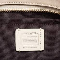 Pre Owned Coach White Leather Swagger Tote