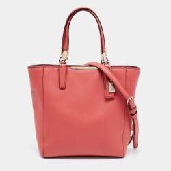 Coach Red Leather Zip Tote