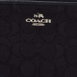 Coach Black Signature Canvas and Leather Wallet