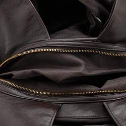 Pre Owned Coach Beige/Brown Signature Canvas and Leather Edie Shoulder Bag