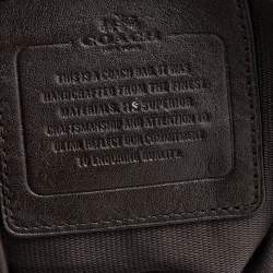 Pre Owned Coach Beige/Brown Signature Canvas and Leather Edie Shoulder Bag