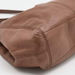 Pre Owned Coach Brown Leather Lexy Tote