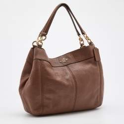 Pre Owned Coach Brown Leather Lexy Tote