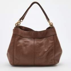 Pre Owned Coach Brown Leather Lexy Tote