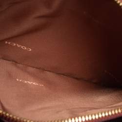 Pre Owned Coach Beige/Brown Signature Coated Canvas and Leather Willow Shoulder Bag