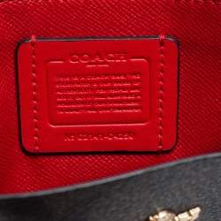 Coach Dark Brown Signature Coated Canvas and Leather Mollie Tote