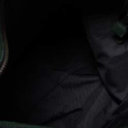 Pre Owned Coach Dark Green Pebbled Leather Front Pocket Tote