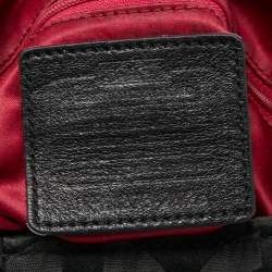 Pre Owned Coach Black Signature Nylon and Leather Madison Maggie Hobo