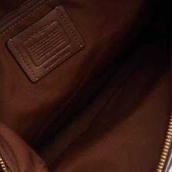 Pre Owned Coach Beige Signature Canvas Prairie Satchel