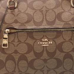 Pre Owned Coach Beige Signature Canvas Prairie Satchel