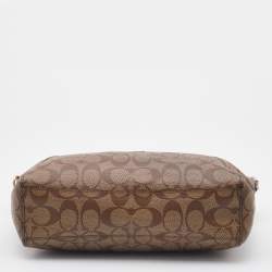 Pre Owned Coach Beige Signature Canvas Prairie Satchel