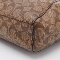 Pre Owned Coach Beige Signature Canvas Prairie Satchel