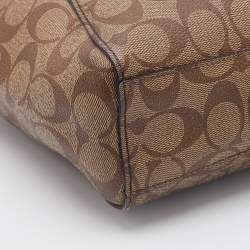 Pre Owned Coach Beige Signature Canvas Prairie Satchel