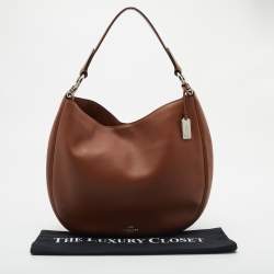 Pre Owned Coach Brown Leather Nomad Hobo