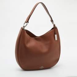 Pre Owned Coach Brown Leather Nomad Hobo