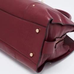 Coach Burgundy Leather Mercer 35 Satchel