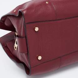 Coach Burgundy Leather Mercer 35 Satchel