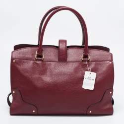 Coach Burgundy Leather Mercer 35 Satchel