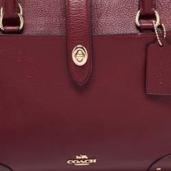 Coach Burgundy Leather Mercer 35 Satchel
