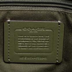 Pre Owned Coach Green Crossgrain Leather City Zip Tote