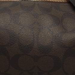 Coach Brown Signature Coated Canvas Mia Shoulder Bag