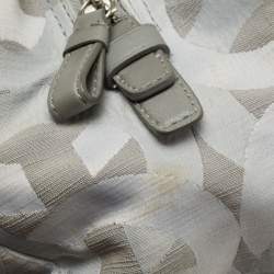 Pre Owned Coach Grey Op Art Canvas and Leather Madison Maggie Shoulder Bag