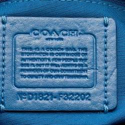Pre Owned Coach Blue Leather Mini Bennett Satchel