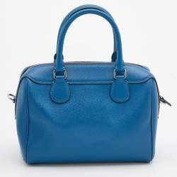Pre Owned Coach Blue Leather Mini Bennett Satchel