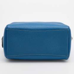 Pre Owned Coach Blue Leather Mini Bennett Satchel