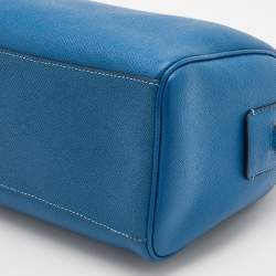 Pre Owned Coach Blue Leather Mini Bennett Satchel
