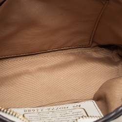 Pre Owned Coach Brown/Beige Signature Canvas Front Pocket Baguette Bag