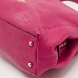 Pre Owned Coach Pink Leather Edie Shoulder Bag