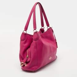 Pre Owned Coach Pink Leather Edie Shoulder Bag