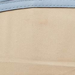 Pre Owned Coach Blue Leather Tassel Crossbody Bag