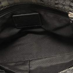 Coach Black/Grey Signature Canvas and Leather Legacy Tote