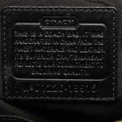 Coach Black/Grey Signature Canvas and Leather Legacy Tote