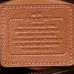 Coach Beige/Tan Signature Coated Canvas and Leather Mini Christie Carryall Satchel