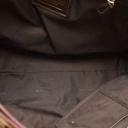 Coach Beige/Dark Brown Signature Canvas and Leather Shopper Tote